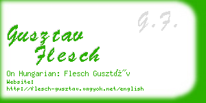gusztav flesch business card